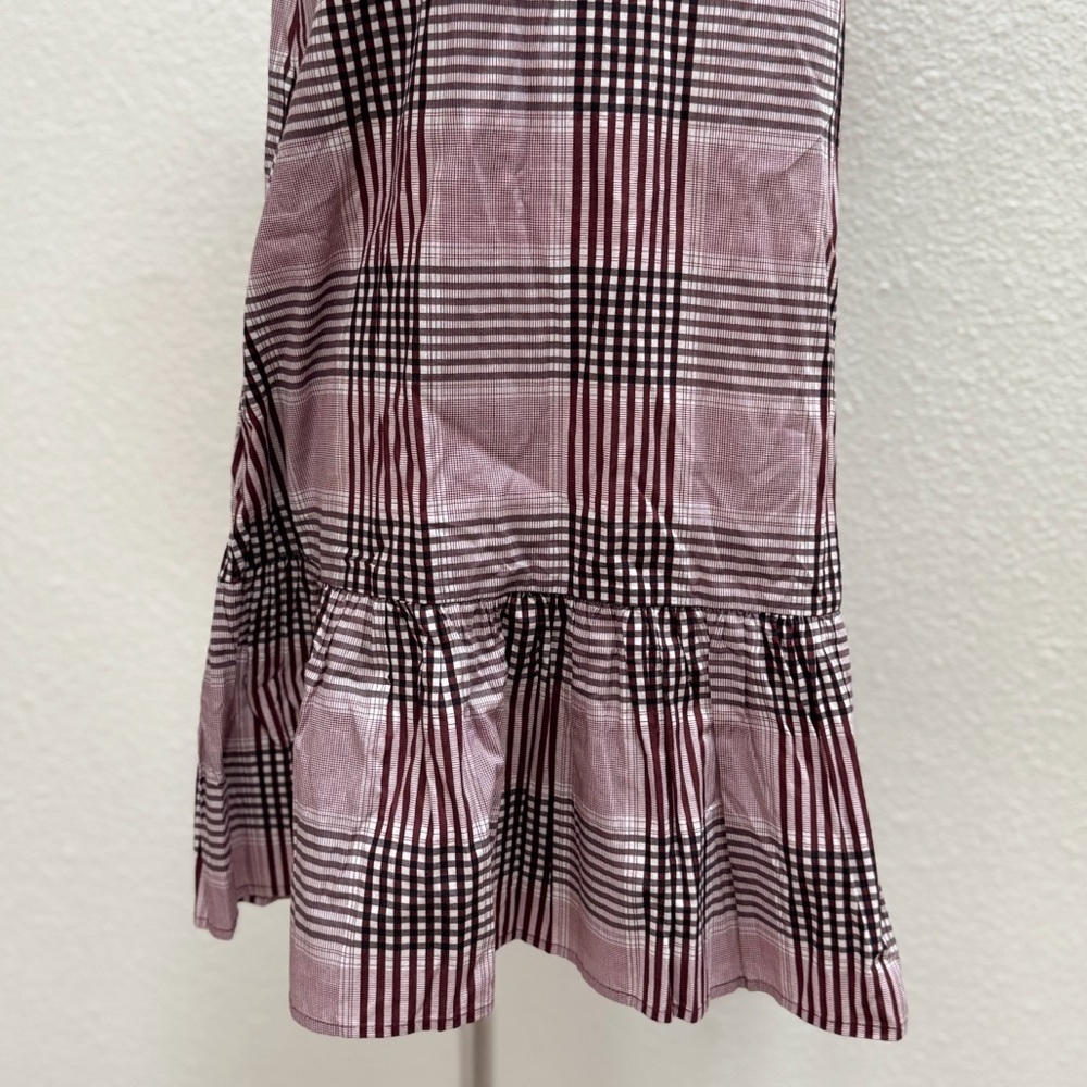 NWT Designer Never a Wallflower Rachel Dress Brown Cotton Plaid Size XS - Picture 5 of 7